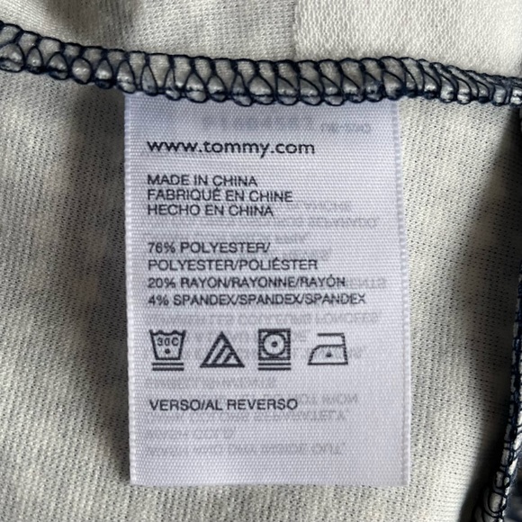 •TOMMY HILFIGER• Girls Navy/White Patterned Dress - Size Medium (8-10) - Picture 10 of 11